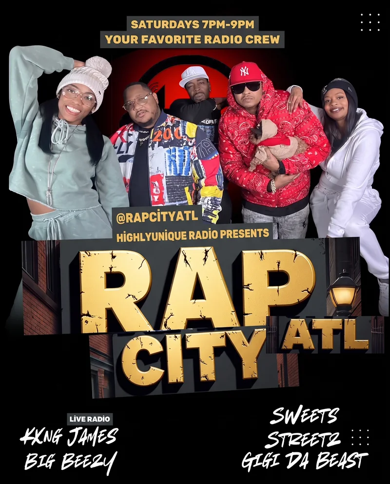 Rap City ATL radio crew flyer featuring Gigi Da Beast